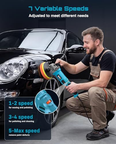 Seesii 1600W Rotary Car Buffer