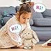 Easfan Talking Bunny Repeats What You Say Walking Singing Stuffed Animal Interactive Plush Toy Funny Animated Toy Speaking for Kids Toddlers Easter Birthday Gift,9''