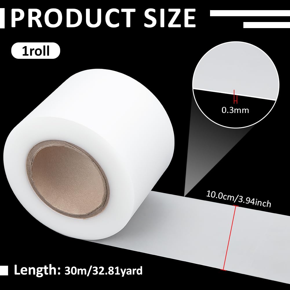 BENECREAT 30m x 10cm Film de protection uréthane pour presse-plieuse, Films de protection de matrice 0.3mm d'épaisseur, Film de garde pour machine de pliage de métal pour la protection industrielle