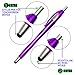 Skoloo Electronic Screen Touch Stylus,14 Pack 2 in 1 Slim Long Click Ink Stylus Ballpoint Pen For Universal Android Touch Screen Tablet Smartphone, Google Nexus, Samsung Galaxy, HTC, Multi-colored