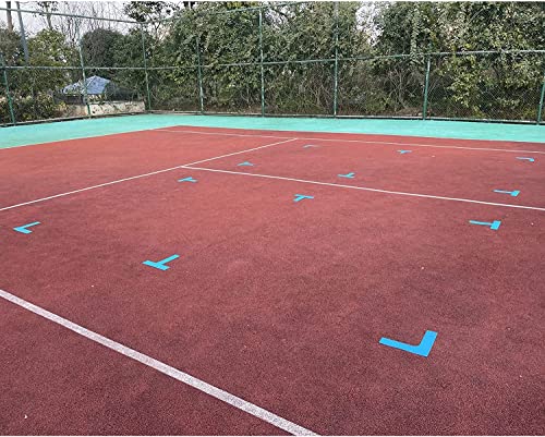 Eco Walker Court Lines Marker Kit Throw Down Markers Create Your Own Mini Pickleball Tennis Court (Blue T L Shape) - Thumbnail 6