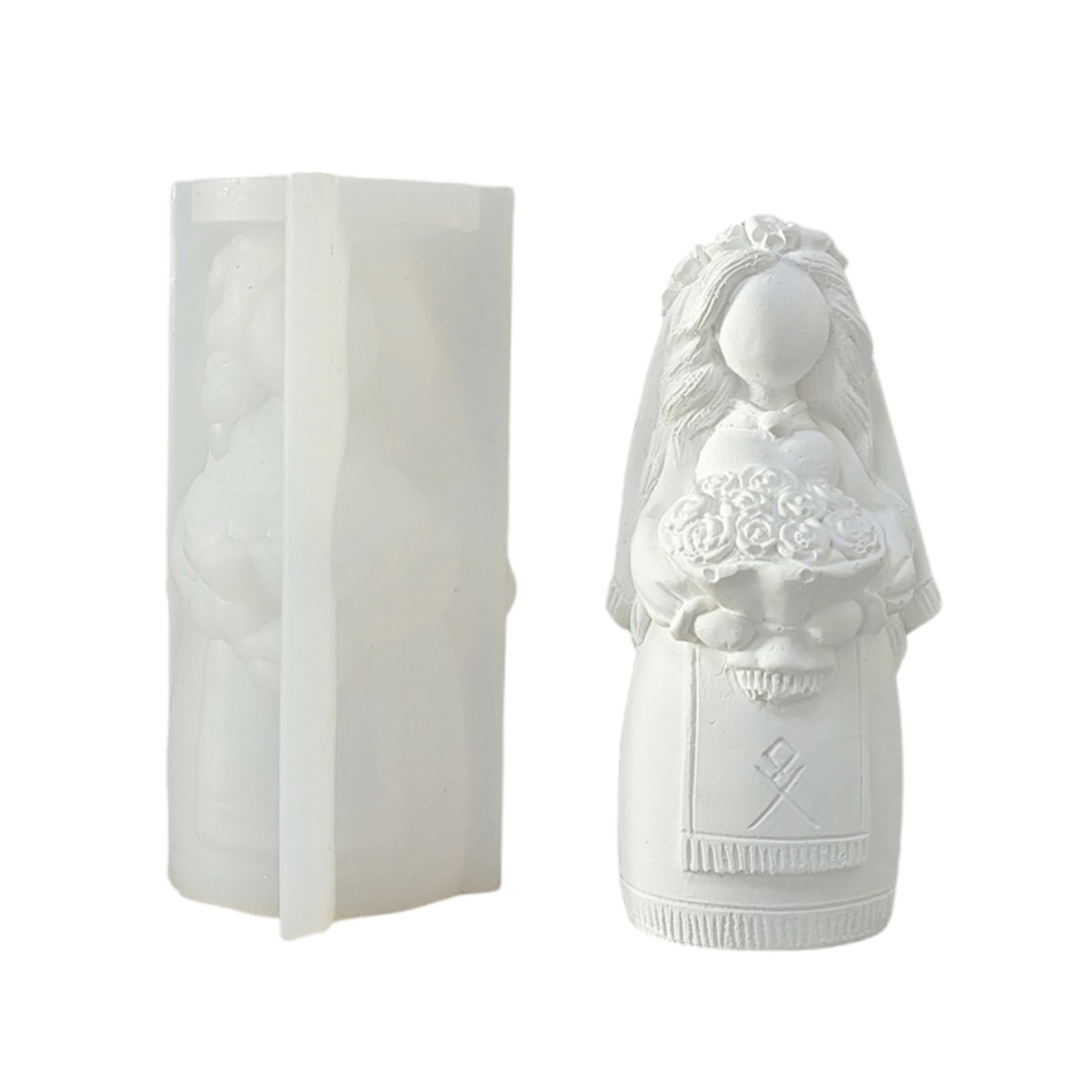 NEWFT 3D Bride Silicone Mold Candle Making Suitable for Creating Delicate Handmade Candle Soaps and Cake Decorations