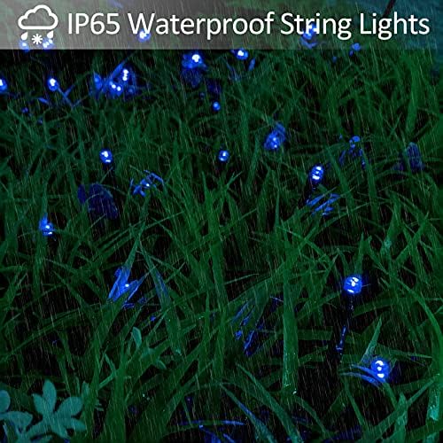 Dalugo Solar Lights Outdoor Garden, 200 LED 22M/72FT 8 Modes Outdoor Solar Lights Waterproof Solar Fairy Lights for Garden Trees Patio Yard Wedding Party Christmas Birthday Garden Decorations(Blue)