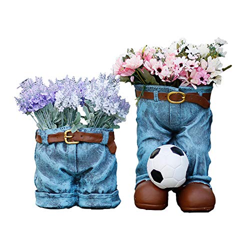 Statues et figurines d'animaux en ciment et pots de fleurs pour balcon