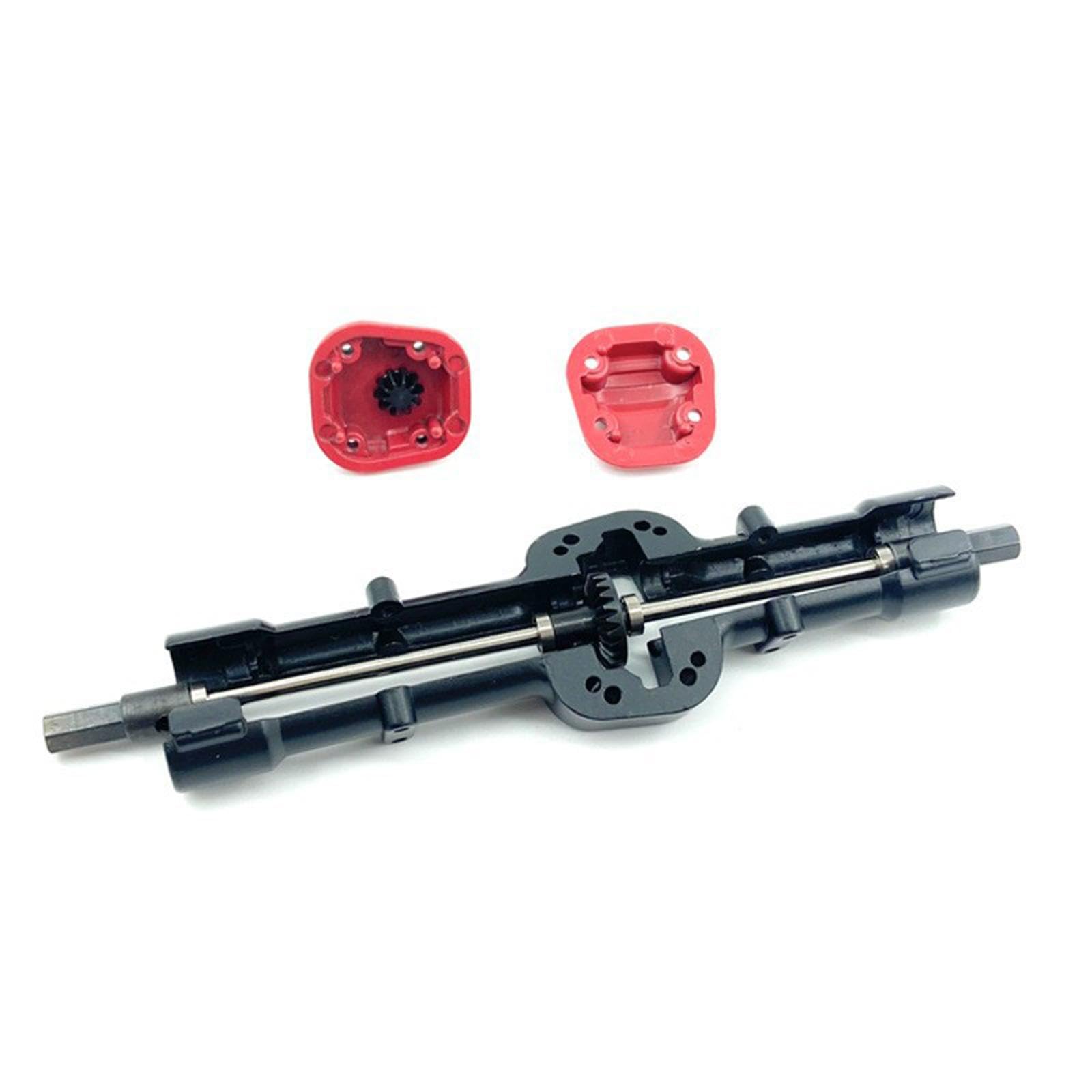 2 Piezas Eje para Coche RC Eje Delantero Eje Trasero Carcasa de Eje Accesorios de Recambio para Sustitución con Material Ensamble Fácil, Negro