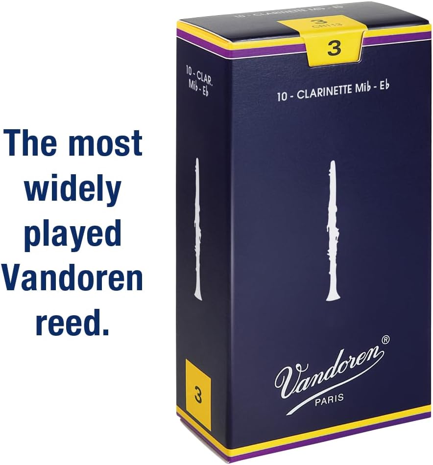 Vandoren CR113 Eb Clarinet Traditional Reeds Strength 3; Box of 10