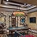 Tochic Rustic Tiffany Pool Table Light, Vintage Funny Animal Playing Billiard Lights for 7 ft 8 ft Pool Table, Farmhouse Billiards Hanging Lighting for Snooker Game Room Man Cave Dining Room Kitchen