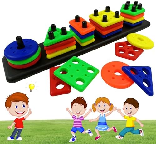 Buy Tod2Teen Shape Stacker Puzzle Game for Kids - Geometric Shapes ...