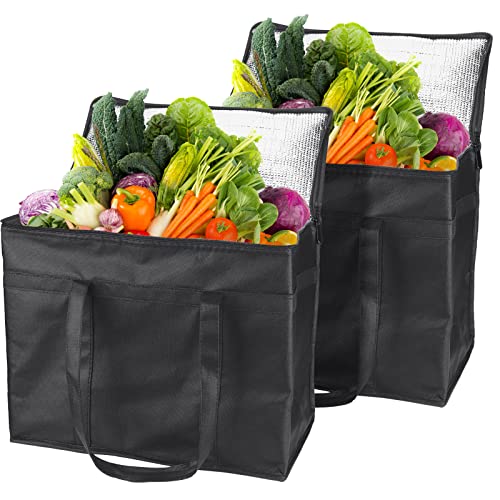 Bolsa Térmica, VUENICEE Bolsa Isotermica, 30L Bolsa Nevera Plegable para Alimentos FrÍOs O Calientes, Bolsa Comida Térmica, Bolsas Térmicas Almuerzo, 2 Piezas Cover