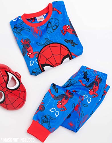 Marvel Spider-Man Pyjamas Boys Kids Super Soft Fleece T-Shirt Bottoms Pjs 7-8 Years Blue #TOP3
