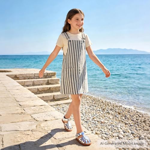 Image of Felix & Flora Toddler Girls Sandals Soft Rubber Princess Flat Shoes Flower Girl Shoes