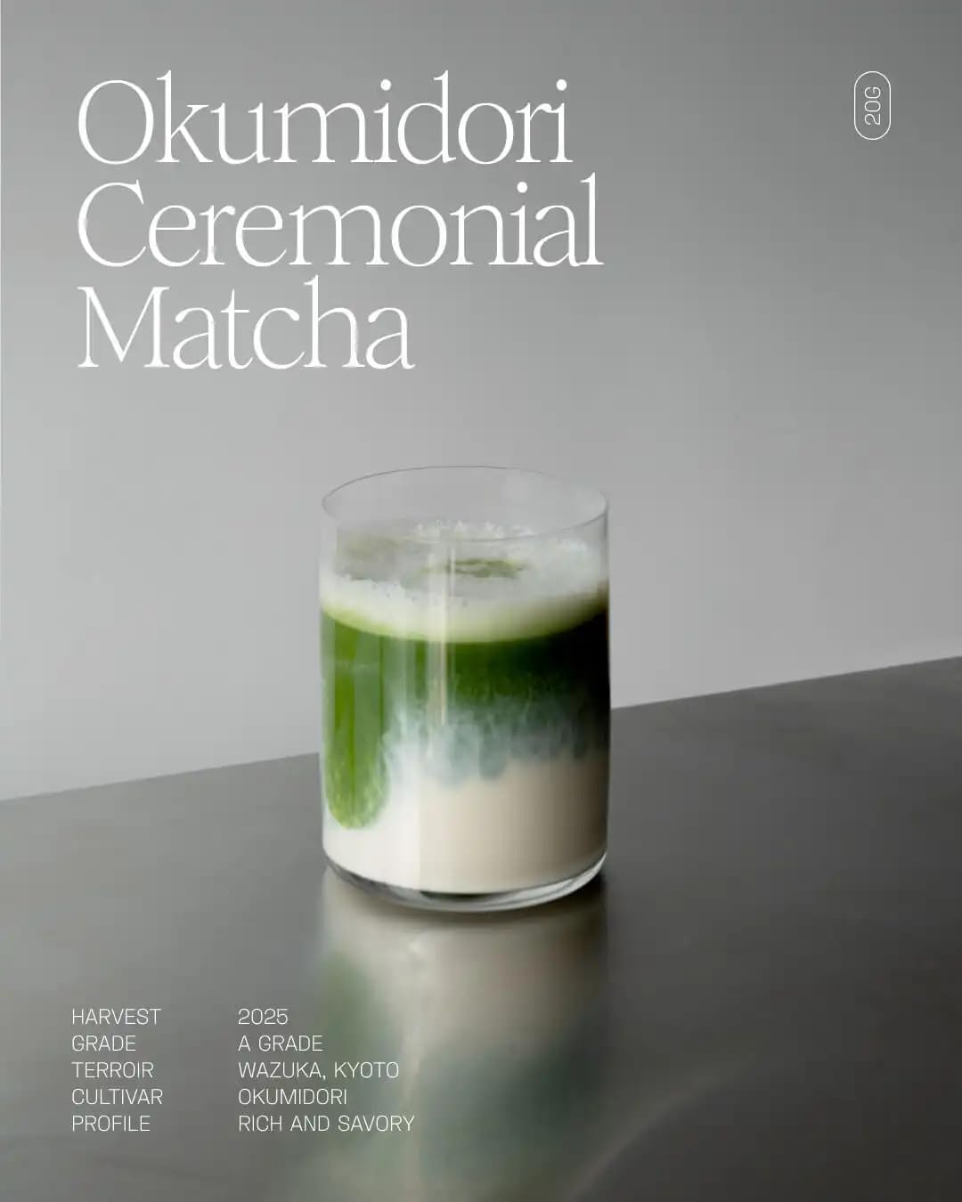 Ceremonial Grade Matcha Green Tea Powder | Okumidori Single Cultivar from Wazuka Kyoto Japan | Authentic First Harvest Shade-Grown | Green Pea, Mango & Umami | 20g