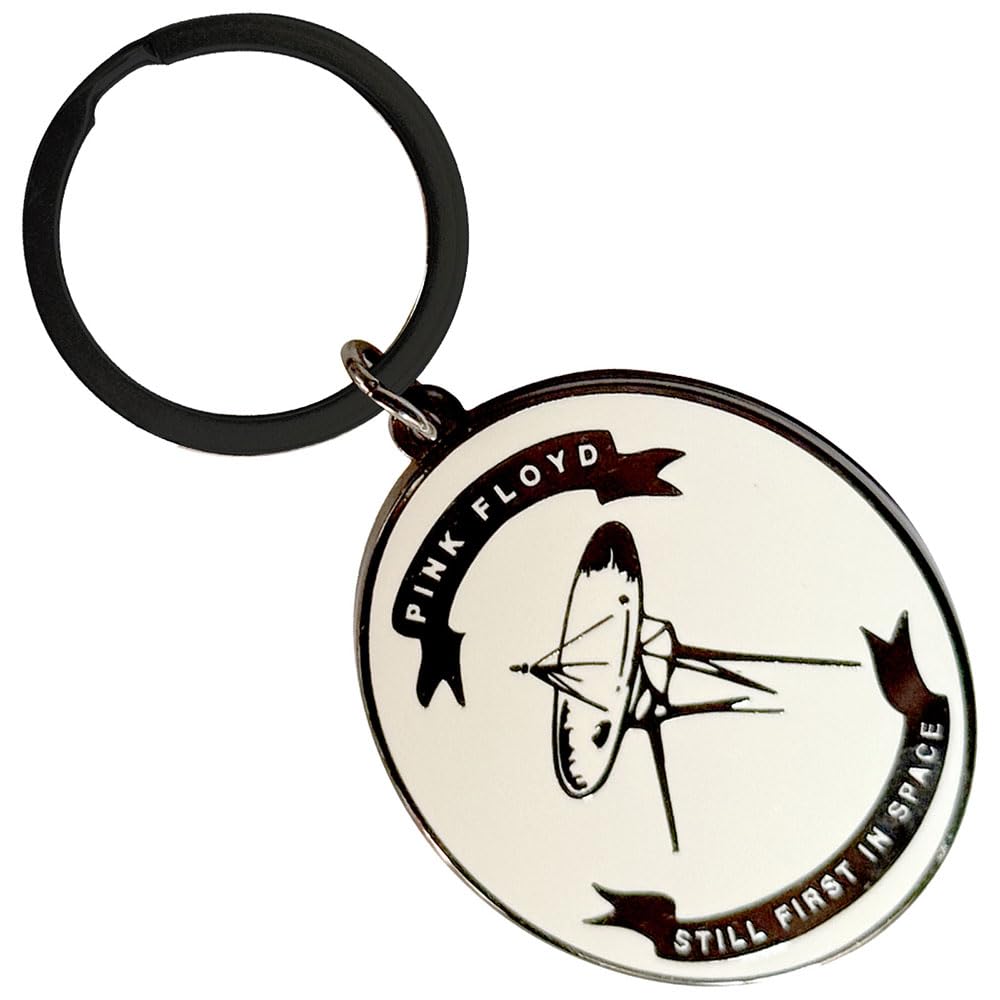 Rock Off Officially Licensed Products Unisex Multi-Colored Pink Floyd First In Space Oval Keyring Keychain One Size