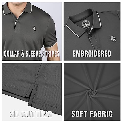 Albert Morris Polo Shirts For Men Short Sleeve 4 Pack Nautical Pack Size X-Large #TOP4