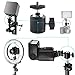 EXMAX 360 Degree Swivel Mini Tripod Ball Head with 1/4” Screw Thread Base for DSLR Camera Camcorder LED Light Tripod Monopod Bracket Compatible with HTC Vive Gopro - 2 Pack Black