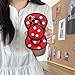Funny 3D Cute Bow Shaped Phone Case Compatible with iPhone 16 Plus Case Non-Slip Design Soft Silicone Protective Phone Case for Girls Women Rose Red