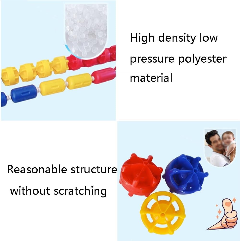 Wave-Proof Pool Lane Divider, Swim Training Safety Rope for Inground Pools, Multi-Colored Swimming Pool Divider for Competitions and Practice