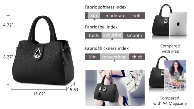 Bolso Satchel de Cuero PU para Mujer con Asa Superior miniatura 7