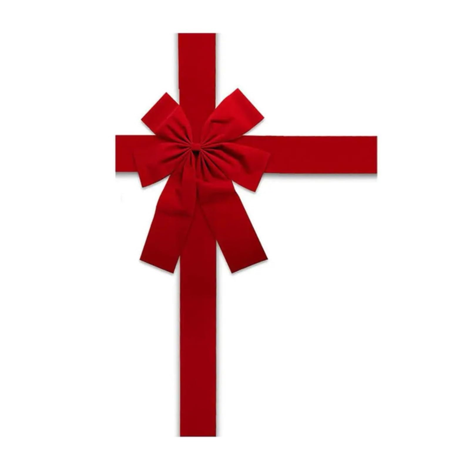 MFESFCS Giant Bow Decorations Big Bow Tie Organza Bow Decors DIY Topper Outdoor Bowknot(Red)