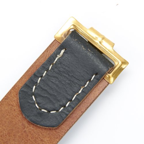 German WWII Wehrmacht Black Leather Equipment Belt- Size 32-36 (81cm-91cm)4