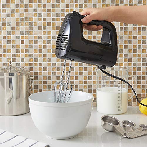 Mainstays - Mezclador de mano con cable (5 velocidades), color negro