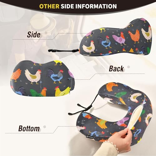 Almohada de viaje de espuma viscoelástica ajustable miniatura 5
