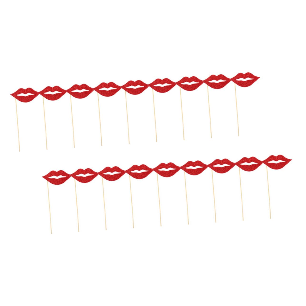 Abaodam 5 Sätze Lippen Foto Requisiten Lippen-Foto-Requisiten Lippenschmuck Groß Lustige Lippenmund Photobooth Requisiten Foto Requisiten Lippen Papier Rot 20 Stück * 5