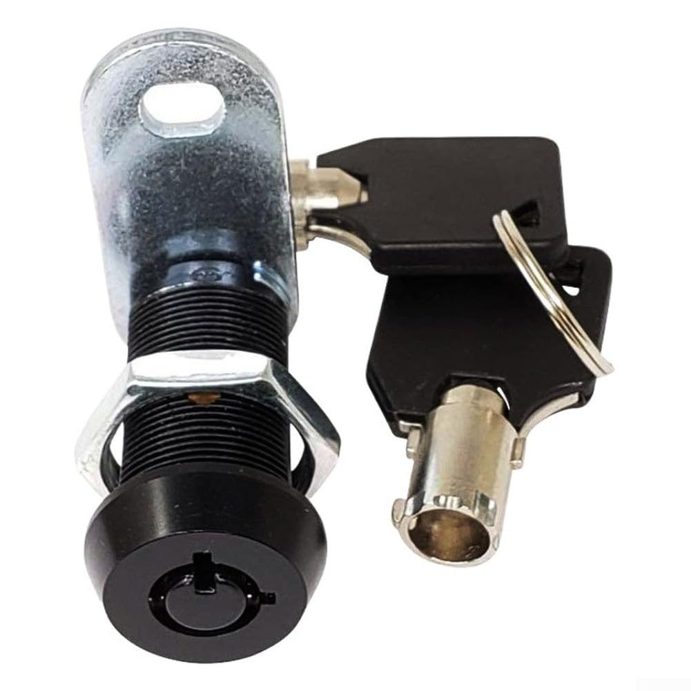 Cam Lock in lega di zinco, 47 mm, serratura da incasso nera (10 pezzi)