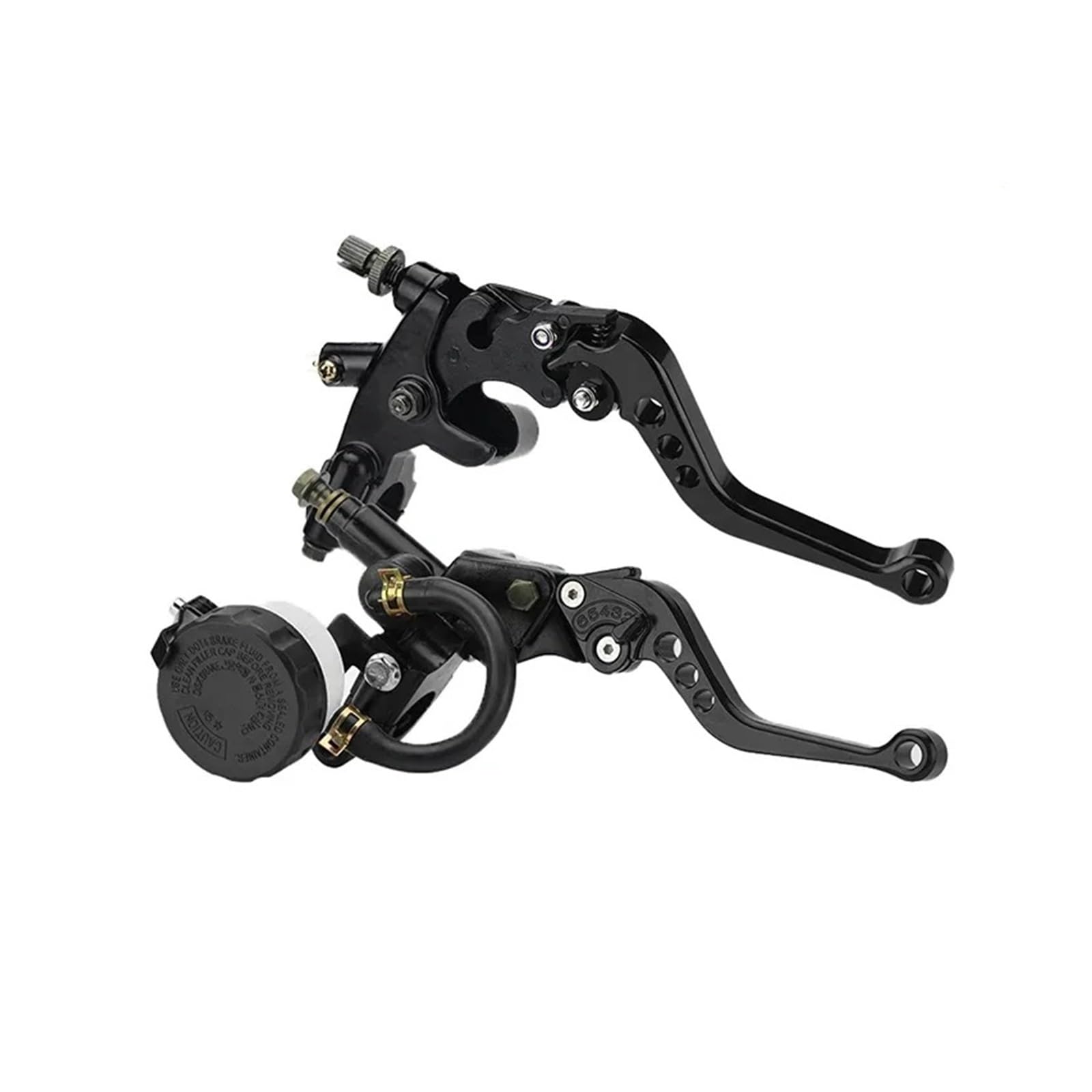 Leva frizione freno moto Leva della pompa freno frizione idraulica universale da 7/8" 22 mm in alluminio CNC per cilindro principale per moto(Nero)