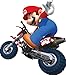 7 Inch Motorcycle Bike Super Mario Kart Wii Bros Brothers Removable Wall Decal Sticker Art Nintendo 64 SNES Home Kids Room Decor Decoration - 7 by 7 inches