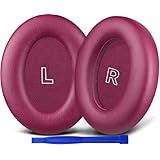 SOULWIT イヤーパッド イヤークッション for Bose QC Ultra/New QuietComfort Ultra (第2世代) Wireless 用 交換 パッド プロテインレザー イヤーカップ 高密度ノイズアイソレーションフォーム ヘッドパッド 耳当て - ダークプラム