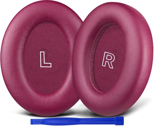 Image of SOULWIT Replacement Earpads for Bose QC Ultra /New QuietComfort Ultra(2nd Gen) Wireless Headphones, Ear Pads Cushions with Softer Protein Leather, High-Density Noise Isolation Foam - Deep Plum