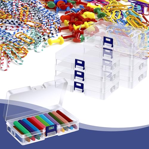Image of 25 Pcs Plastic Crayon Box with Lid, Clear Crayon Organizer Crayon Holder Case Crayon Storage Containers for School Office Supplies Storage Organizer (25)