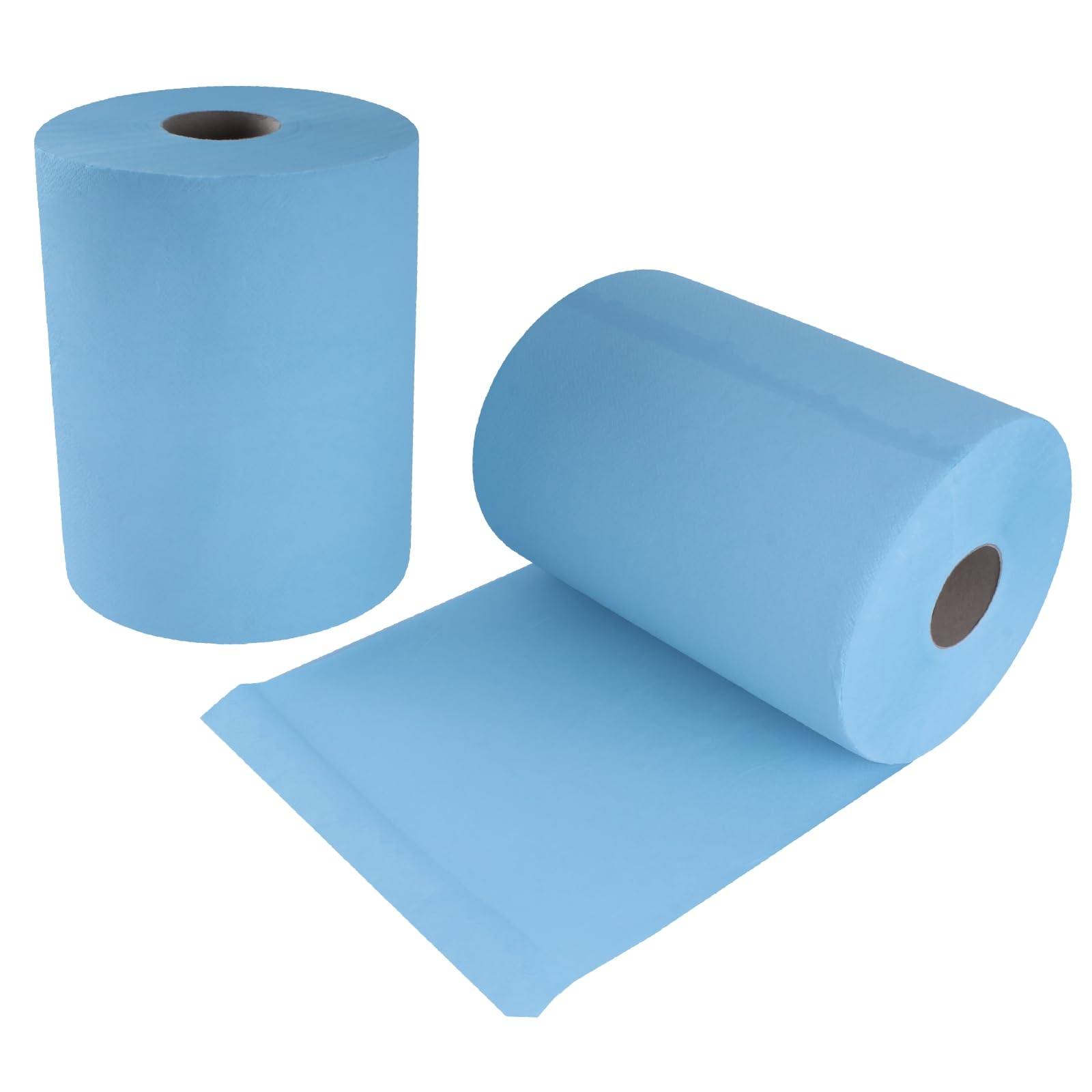 TECPO Rotolo di carta da 3000 fogli, 36 x 36 cm, perforato a 3 strati, rotolo di panno riciclato blu, per pulizia assorbente, adatto per industria, officina, ristorante e commerciale (6 x 500 fogli)