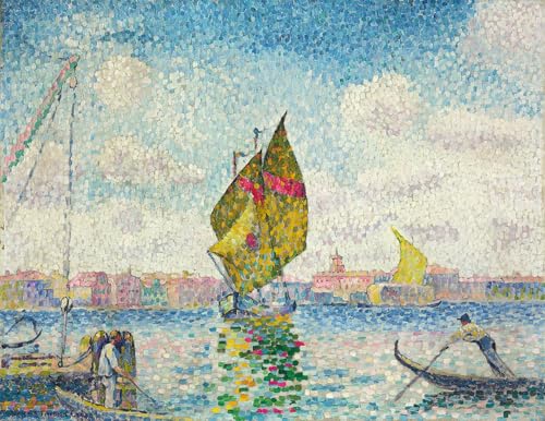 Toile voiliers sur Giudecca de Henri Edmond Cross, finition musée