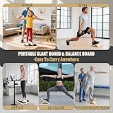 3-in-1 Slant Board & 180°/360° Balance Board, Portable 6 Angle Adjustable Calf Stretcher with Training Poster, Anti-Slip 300LBS Wobble Board for Physical Therapy, Standing Desk & Core Strength - Image 7