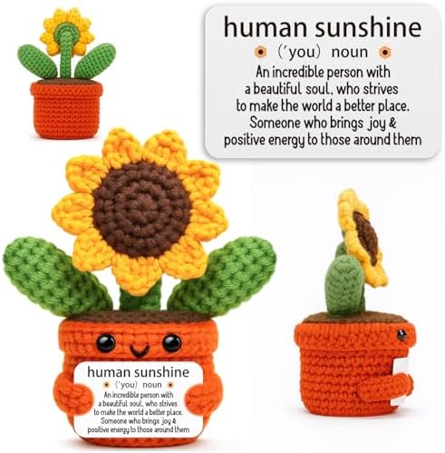 Cute Sunflower Keepsake, Inspirational Gifts for Women Best Friend, You are My Sunshine, Positive Energy Thank You Gift for Mom Daughter Sister Coworker, Cute Desk Decor