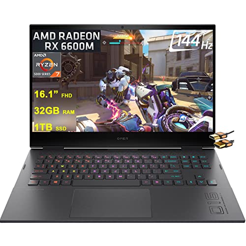 HP-Omen-16-Gaming-Laptop-161-FHD-IPS-144Hz-Display-AMD-Octa-core-Ryzen-7-5800H-Processor-32GB-RAM-1TB-SSD-AMD-Radeon-RX-6600M-8GB-Graphic-Backlit-Keyboard-USB-C-MiniDP-BO-Win11-Black-HDMI-Cable
