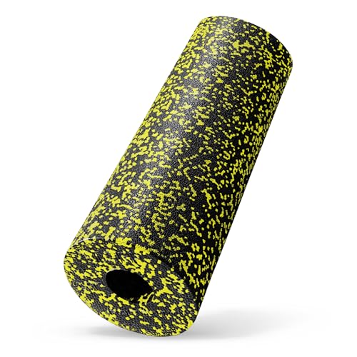 4FIZJO Faszienrolle Schaumstoff Ø 14 5 cm Länge 45 cm Massageroller Rückenrolle Fitness-Rolle leicht hart Foam Roller Faszientraining Massage Training schwarz-gelb
