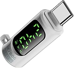 LED Digital USB Tester - Voltage and Current Display, 240W Fast Charge, 40Gbps Transfer Rate Adapter | Compact Type-C Connector for Laptop, Tablet, Smartphone, PC Monitoring and High-Speed Data Usage