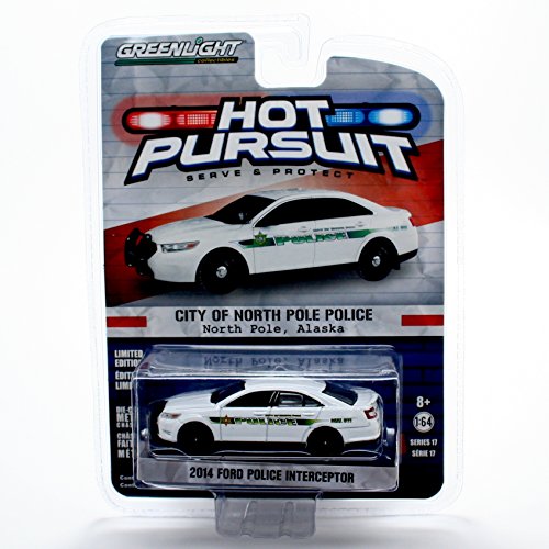 Greenlight City of North Pole, Alaska / 2014 Ford Police Interceptor Hot Pursuit Series 17 2016 Collectibles Limited Edition 1:64 Scale Die-Cast Vehicle
