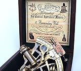 EUPHORIA J. Scott London - Sextante de latón con caja, regalo náutico marítimo, coleccionable