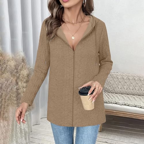Loose Fit Jacket for Women Winter Fall Long Sleeve Crochet Striped Hooded Cardigan Jackets Hoods Coat Women 20252