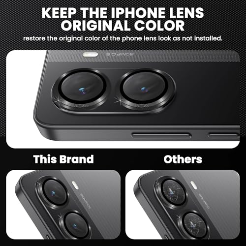 Image of ArmourPro Camera Lens Protector for Poco X7 Pro (6.7 Inches) Tough HD Individual Aluminum Alloy Rings 9H Camera Cover, Scratch-Resistant,Camera Lens Protection| Black, 1 Pack