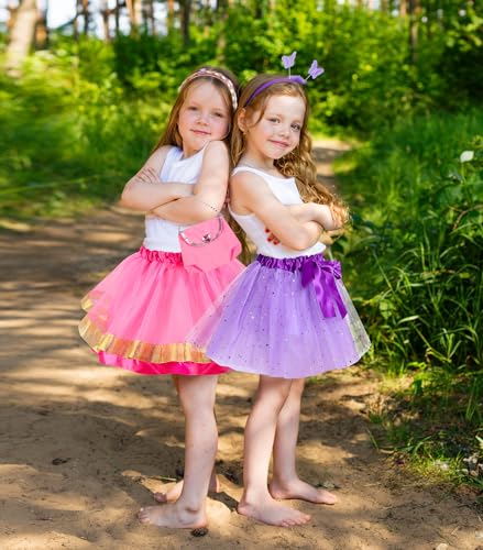Disfraz completo para niñas con falda, guantes, corona y alas miniatura 4
