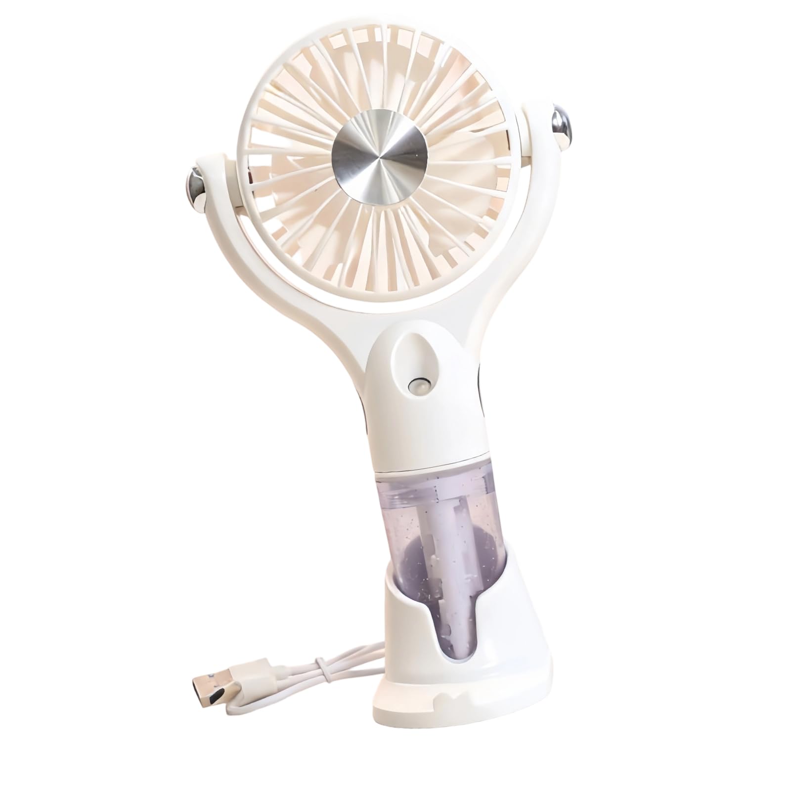 carotoe Portable Handheld Quiet Mist Fan Rechargeable Powerful Fan Personal Cooling Tool for Outdoor Camping Traveling Rechargeable Cooling