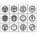 Ceramic Decals, Underglaze Transfer - Zodiac (9.5 x 13 Inch, Black)