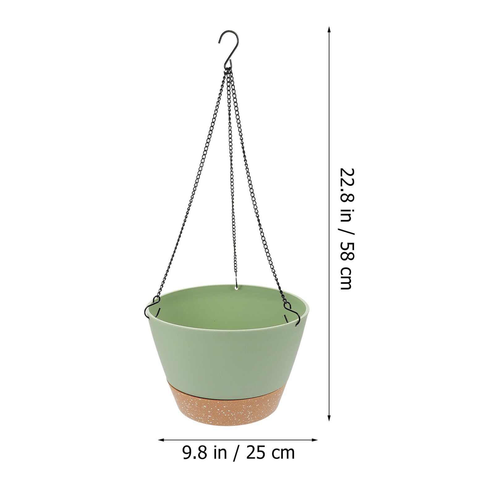 Abaodam 2 Vasi da Fiori Sospesi in Plastica Verde per Piante da Balcone Fioriere Sospese per Giardino e Piante Esterne Chlorophytum Design Creativo e Resistente alle Intemperie