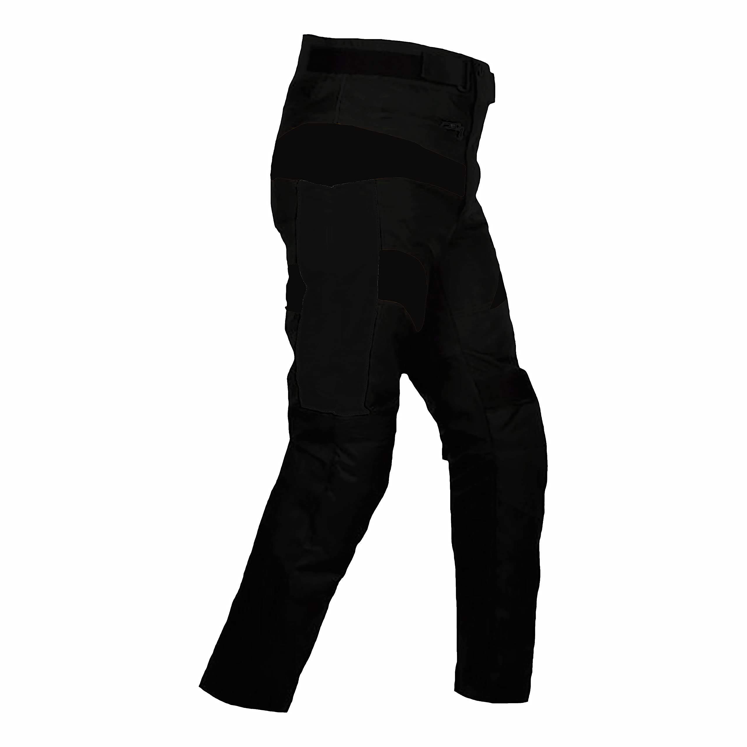 WinNet Pantalone Tecnico da Moto in Cordura con Protezioni Omologate