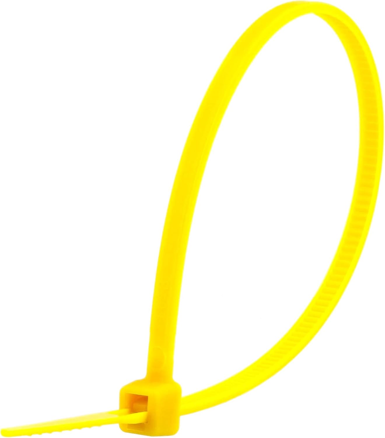 Secure 6 Inch Yellow 18 lb Miniature Nylon Cable Tie 100